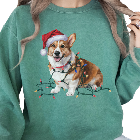 Corgi Christmas Lights Sweatshirt
