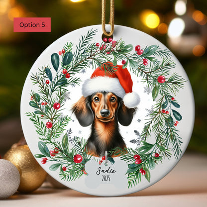 Personalized Dachshund Christmas Ornament