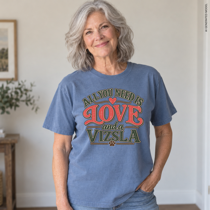 Vizsla Shirt, All You Need Is Love and a Vizsla