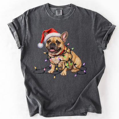 Fawn French Bulldog Christmas Lights Shirt
