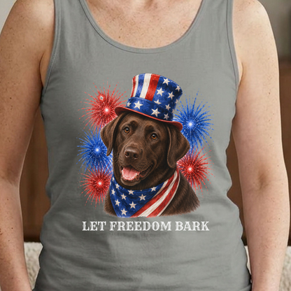 Patriotic Chocolate Lab Tank Top