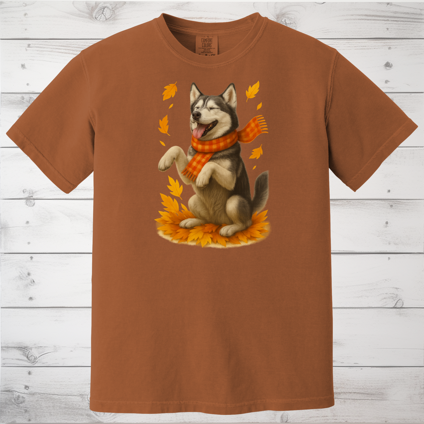 Siberian Husky Autumn Sweatshirt, Cozy Fall Dog Sweater, Husky Lover Apparel, Cute Autumn Dog Shirt, Gift for Pet Lovers