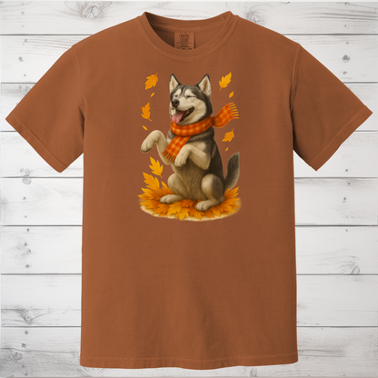 Siberian Husky Autumn Sweatshirt, Cozy Fall Dog Sweater, Husky Lover Apparel, Cute Autumn Dog Shirt, Gift for Pet Lovers