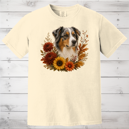 Australian Shepherd Autumn Floral Shirt