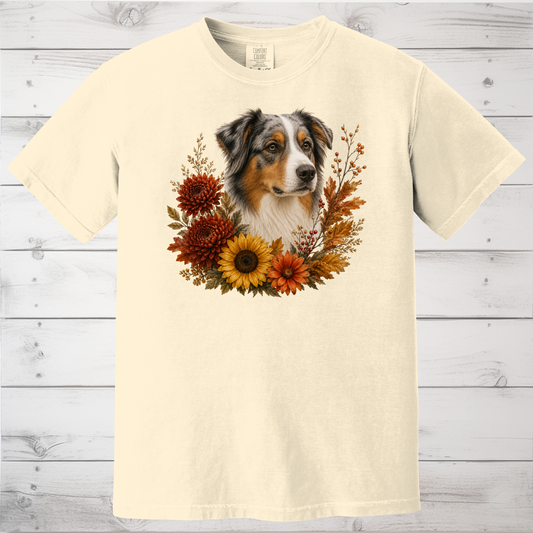 Australian Shepherd Autumn Floral Shirt