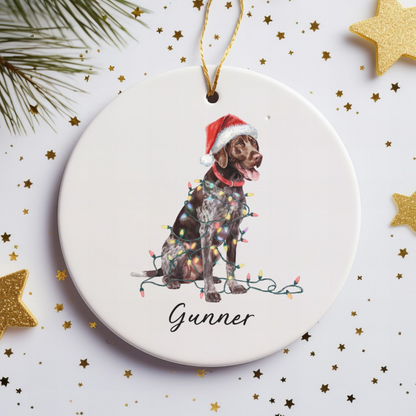 German Shorthaired Pointer Ornament, Personalized Christmas Gift
