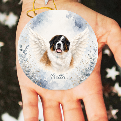 Personalized Pet Memorial Ornament, Custom Rainbow Bridge Photo Keepsake Gift