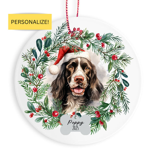 Personalized Springer Spaniel Christmas Ornament