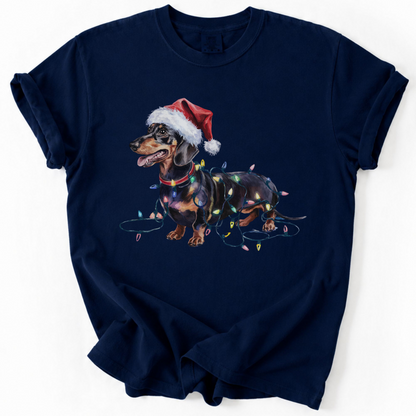 Christmas Dachshund Shirt, Christmas Lights Dog Tee, Christmas Dog Tee, Dachshund Mom Tshirt, Gift for Dog Lover, Dachshund