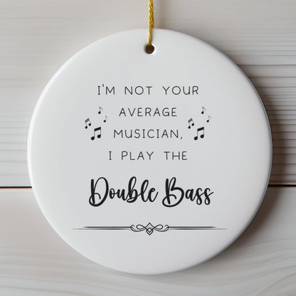Funny Double Bass Ornament Musician Christmas Gift Orchestra Bass Player Decor