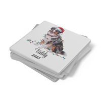 Load image into Gallery viewer, Australian Shepherd Dog Coasters, Absorbent Stone Coaster Set, Christmas Gift for Dog Lovers, Personalized Table Protection, Cork Back
