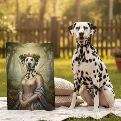 Personalized Dog Fairy Portrait, Custom Fantasy Pet Canvas Art