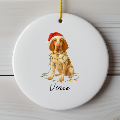 Personalized Bracco Italiano Ornament, Dog Lover Christmas Tree Decoration, Ceramic Pet Keepsake