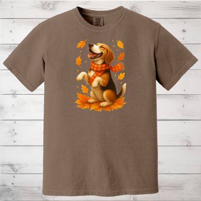 Beagle Autumn Shirt, Cozy Dog Sweatshirt, Fall Beagle Lover Gift, Cute Dog Apparel, Autumn Leaves T-shirt, Pet Lover Clothing