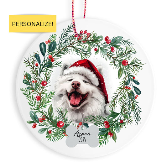 Personalized Samoyed Christmas Ornament
