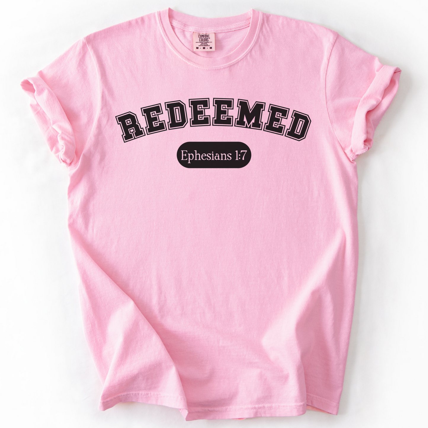 Redeemed Shirt, Christian Comfort Colors Tee, Ephesians 1:7 Bible Verse