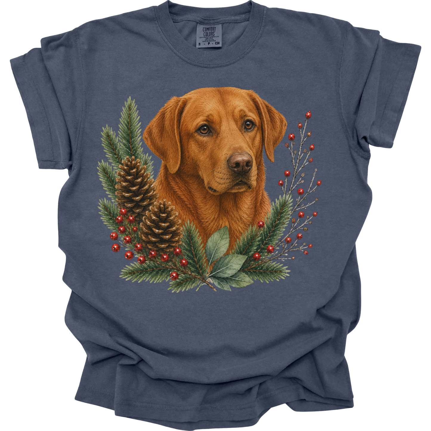 Fox Red Lab Christmas Shirt, Labrador Retriever Dog Mom Tee, Holiday Lab Lover Gift