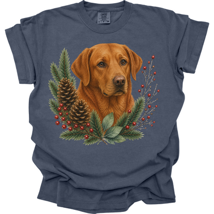 Fox Red Lab Christmas Shirt, Labrador Retriever Dog Mom Tee, Holiday Lab Lover Gift