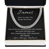 Load image into Gallery viewer, Funny Personalized Message Card Necklace – “Questionable Life Choice” Gift