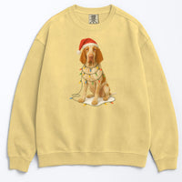 Load image into Gallery viewer, Bracco Italiano Christmas Sweatshirt, Holiday Dog Lover Gift, Cozy Winter Sweater, Festive Bracco Apparel, Cute Dog Design

