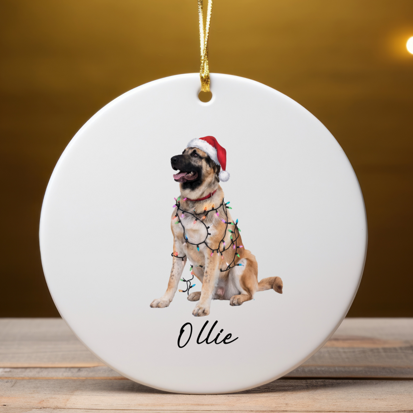 Personalized Anatolian Shepherd Christmas Ornament, Dog Lover Holiday Pet Keepsake
