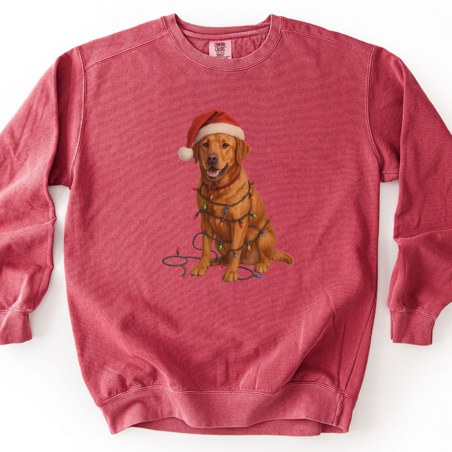 Fox Red Labrador Christmas Lights Sweatshirt