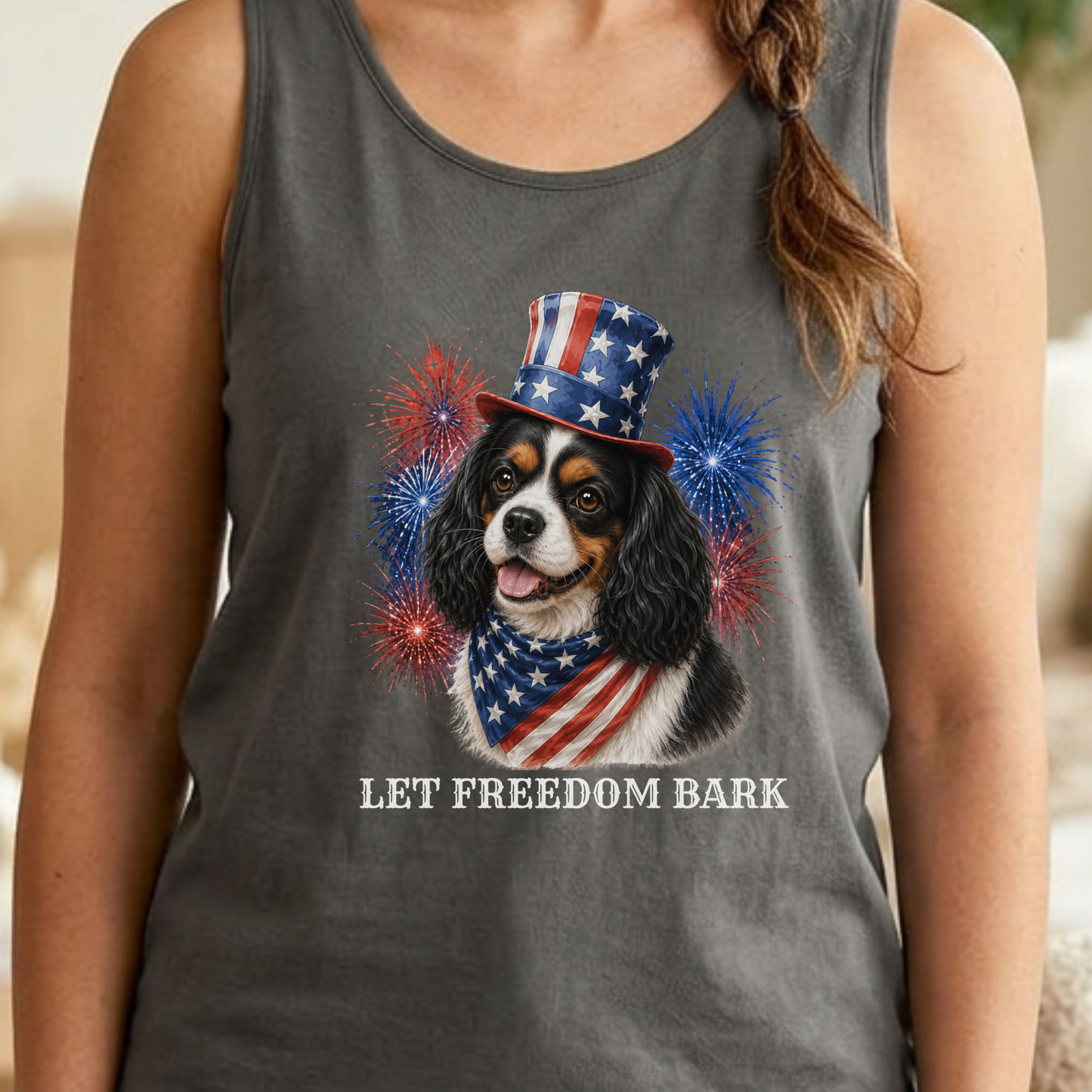 Patriotic Tricolor Cavalier Tank Top
