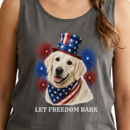 Patriotic English Cream Golden Tank Top