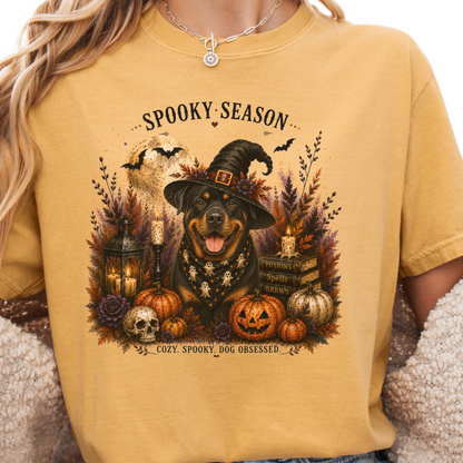 Rottweiler Spooky Season Dog Mom Halloween Shirt