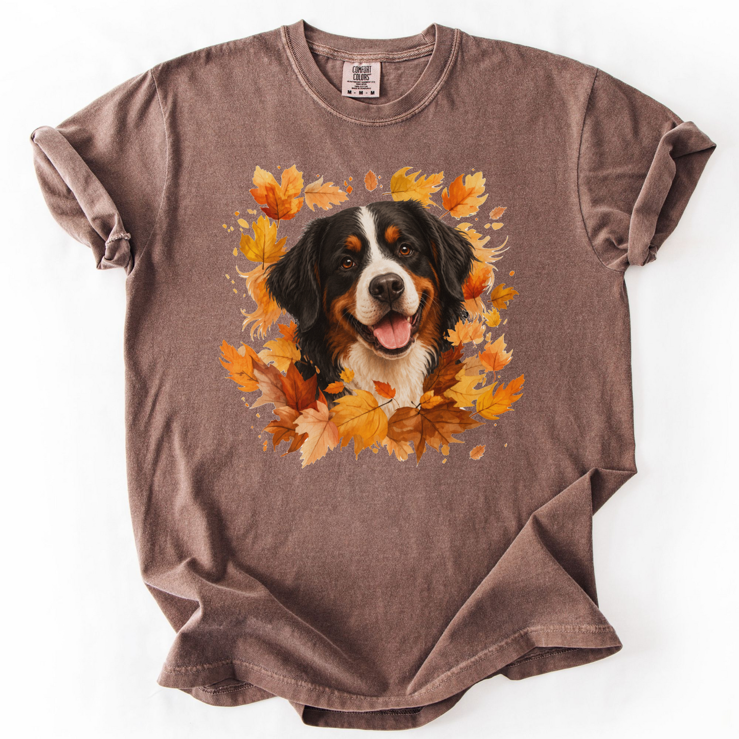 Bernese Mountain Dog Fall Shirt, Autumn Dog Mom Comfort Colors Tee
