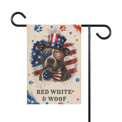 Patriotic Pit Bull Garden Flag