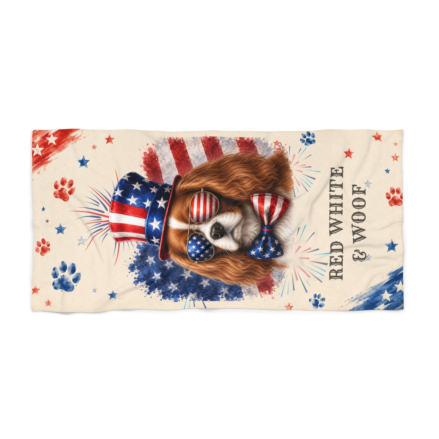 Blenheim Cavalier Patriotic Beach Towel