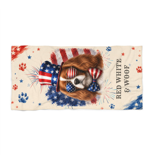 Blenheim Cavalier Patriotic Beach Towel
