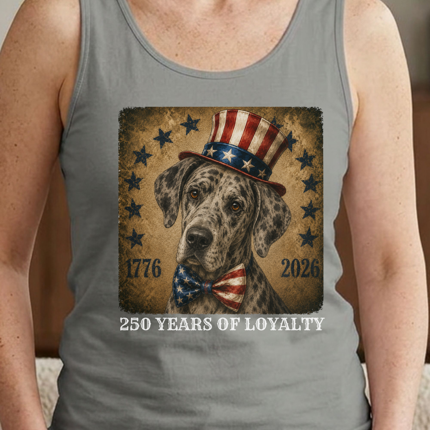 Great Dane Patriotic Tank Top, 250 Years of Loyalty
