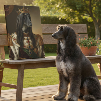 Personalized Royal King Dog Portrait – Custom Renaissance Pet Art Canvas