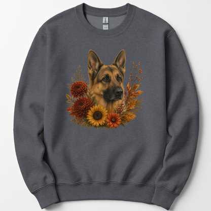 German Shepherd Autumn Floral Sweatshirt