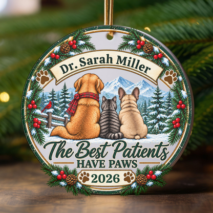 Personalized Veterinarian Ornament, Vet Christmas Gift, Best Vet Gift, Custom Pet Doctor Ornament