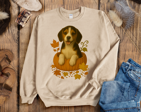 Beagle Dog in Pumpkin Fall T-Shirt