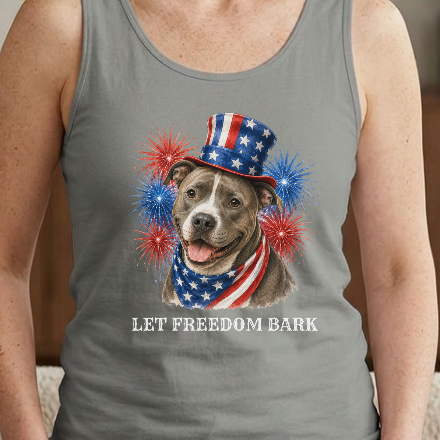 Patriotic Pit Bull Tank Top