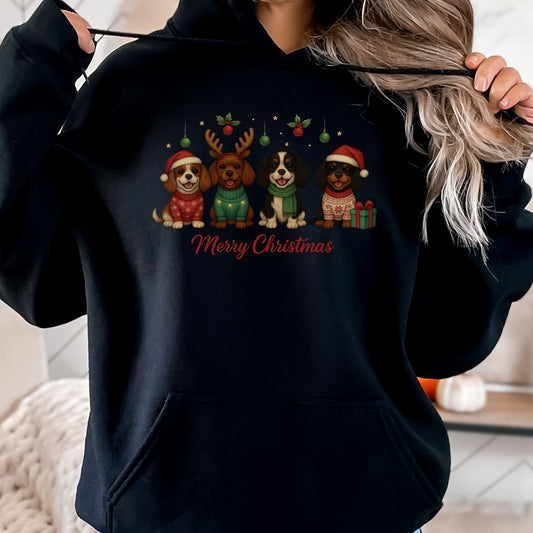 Merry Christmas Cavalier Hoodie, Sweatshirt or Tee
