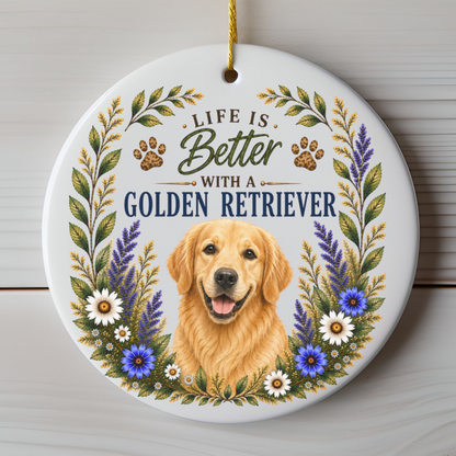 Golden Retriever Ornament, Golden Retriever Lover Gift, Dog Mom Gift, Golden Keepsake