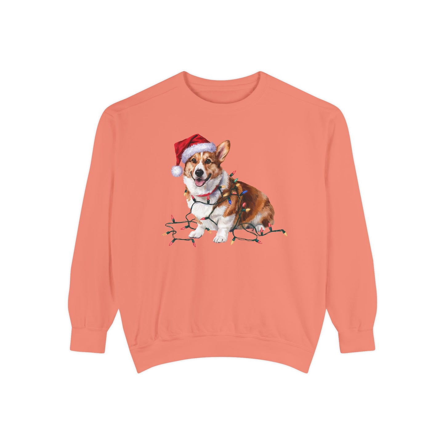 Christmas Corgi Sweatshirt, Christmas Lights Dog Sweatshirt, Christmas Dog, Corgi Mom Sweatshirt, Gift for Dog Lover, Corgi