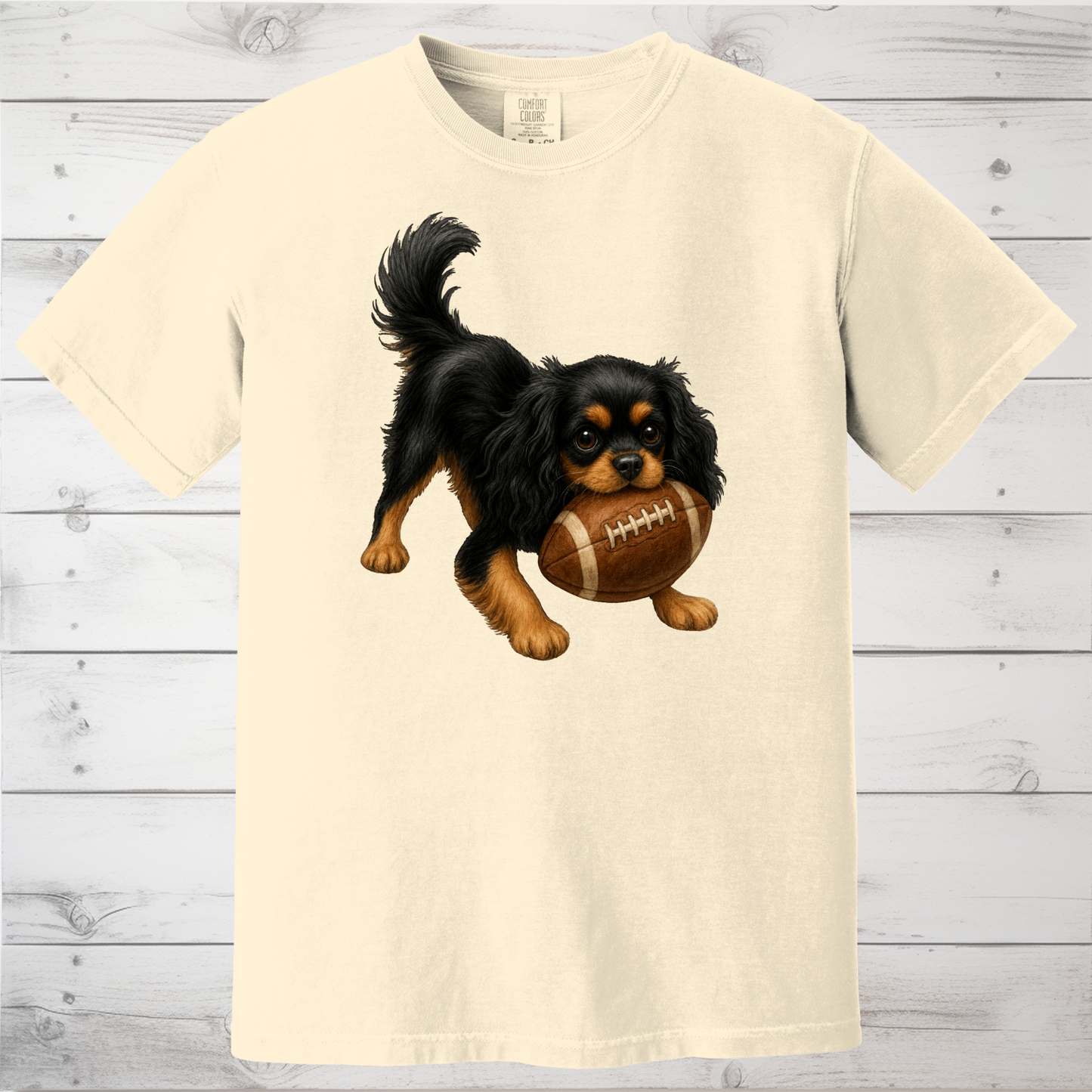 Black Tan Cavalier Football Shirt