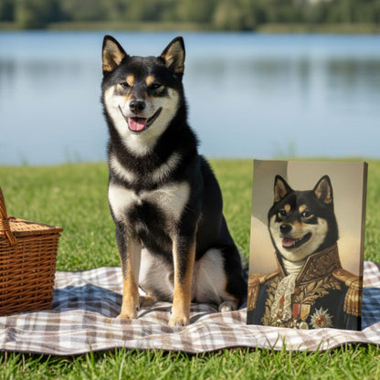 Custom Royal Dog Portrait, Personalized Renaissance Pet Painting-The General