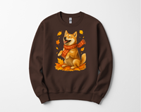 Load image into Gallery viewer, Shiba Inu Fall Shirt, Cozy Pet Sweatshirt, Shiba Lover Gift Clothing, Autumn Leaves Apparel, Cute Dog Shirt, Dog Enthusiast Gift
