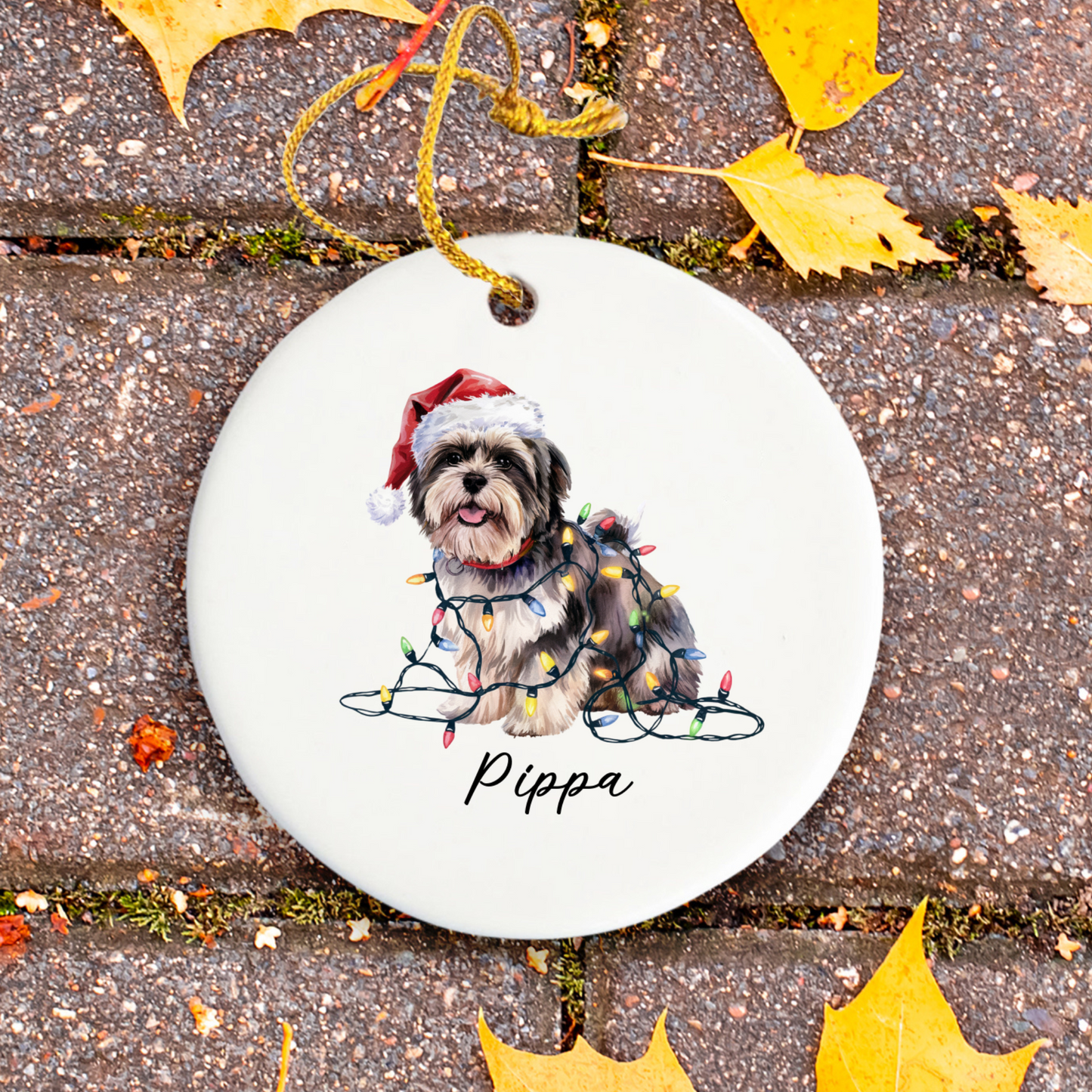 Lhasa Apso Ornament Personalized Dog Keepsake