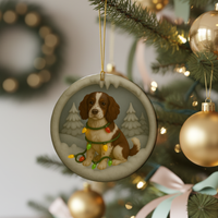 Load image into Gallery viewer, Personalized Springer Spaniel Christmas 3D Clay-Style Dog Keepsake