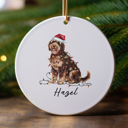 Portuguese Water Dog Ornament, Personalized Pet Keepsake