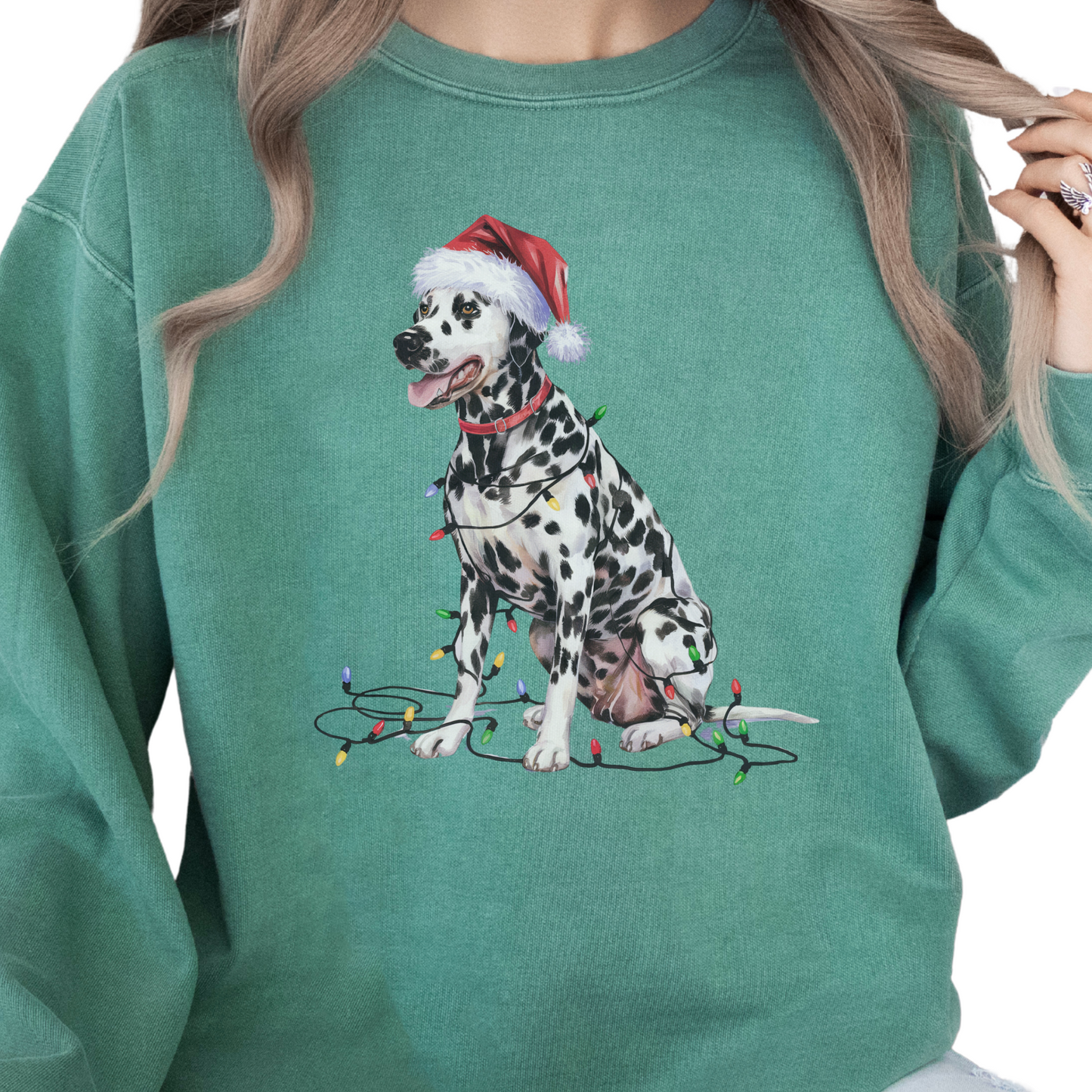 Dalmatian Christmas Lights Sweatshirt