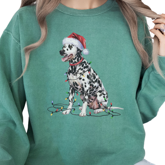 Dalmatian Christmas Lights Sweatshirt